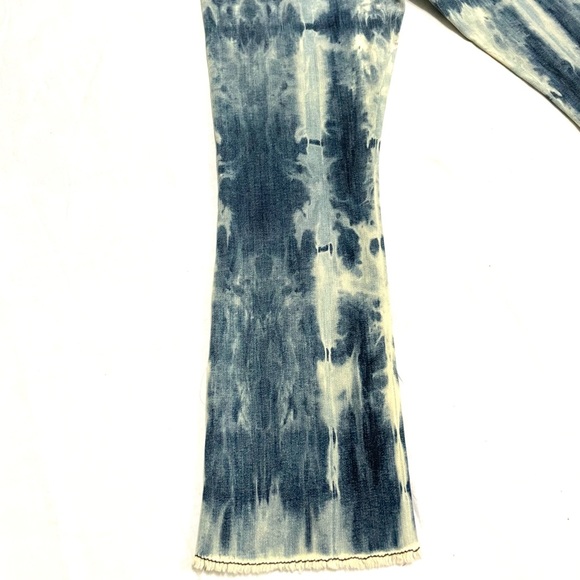 Psychedelic Crop Flare Jeans Size 27 4 - Picture 9 of 12